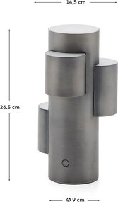 Czarna metalowa lampa stołowa LED ze ściemniaczem (wysokość 26,5 cm) Adrina – Kave Home