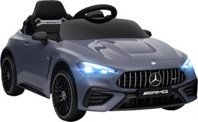 AIYAPLAY Dziecięcy samochód elektryczny, wzór Mercedes, silniki 12 V, pilot, światła LED, muzyka, dla dzieci 3-6 lat, szary