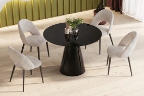 Okrągły stół Pineto czarny połysk Hubertus