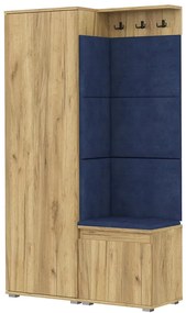 Zestaw mebli do przedpokoju dąb craft + granat - Fazo 4X