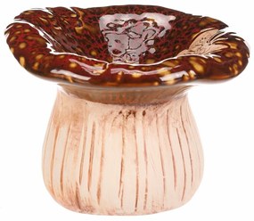 Ceramiczna miska do picia Grzyb tygrysi, 17 x 12 x17 cm, ceramika