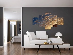 Obraz - palmy pośród chmur (125x70 cm)