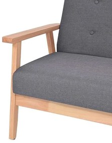 2-osobowa ciemnoszara sofa retro Sixo