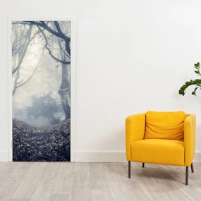 Fototapeta na drzwi - Las we mgle (95x205cm)