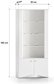Witryna BLANC 01 2D biały połysk ML MEBLE