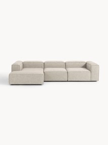 Narożna sofa modułowa z mieszanki lnu Lennon