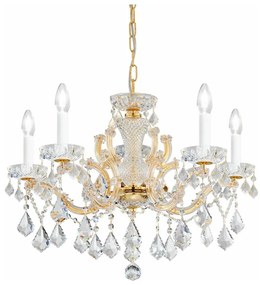 Kolarz 3149.85.3.KoT - Kryształowy żyrandol MARIA LOUISE 5xE14/40W/230V 24K złot