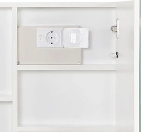 MIADOMODO Szafka z lustrem i oświetleniem LED, 90 x 65 cm