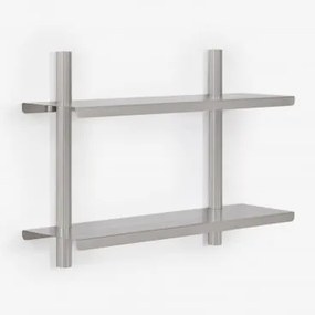Półka Ścienna Ze Stali Nierdzewnej Eralia ↔︎ 60 Cm & 2 Półki - Sklum