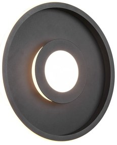 Metalowa lampa sufitowa LED w kolorze matowej czerni ø 30 cm Ascari – Trio