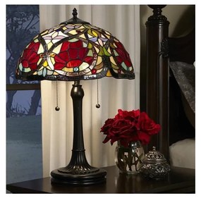 Elstead QZ-LARISSA-TL - Lampa stołowa Tiffany LARISSA 2xE27/60W/230V