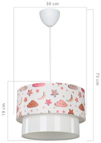 Biała lampa dziecięca ø 30 cm Kinder – Squid Lighting