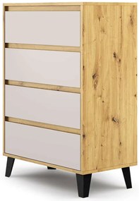 Skandynawska komoda na ubrania dąb artisan + kaszmir Z3-A25