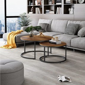 Zestaw stolików kawowych drewno 77x40x40 montreal