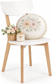 Białe drewniane krzesło skandynawskie A1-N52