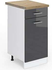 Szafka dolna do kuchni antracyt wysoki połysk 40x60x81.6 r-line