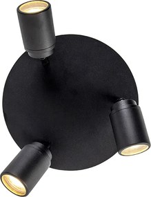 Nowoczesny reflektor łazienkowy czarny 3-światła IP44 - Ducha