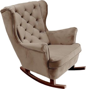 Fotel Relax z Tapicerowanym Siedzeniem i Podłokietnikami, Fotel TV 102x81x95cm Brązowy_29813