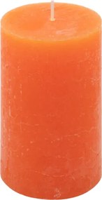 Rustykalne świece pomarańczowe 12 sztuk 6,8x11,5 cm