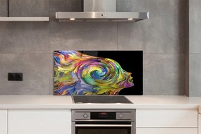 Szklany Panel Barwny Portret Kobiety