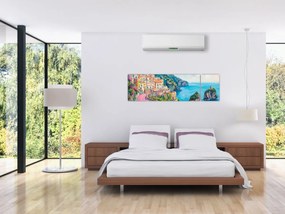 Obraz - Różowa droga przy wybrzeżu (170x50 cm)