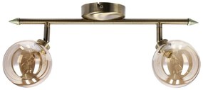 Lampa sufitowa w kolorze brązu ze szklanym kloszem ø 10 cm Rodia – Candellux Lighting