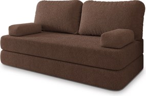 Masseno Sofa piankowa NIKSI z funkcją spania, Kanapa z pianki do salonu, Bezmontażowa, Tkanina bucle – Brązowy QUELLE 25