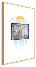Plakat Antarktyda 21x30cm z ramą złotą z marginesem ARTGEIST B