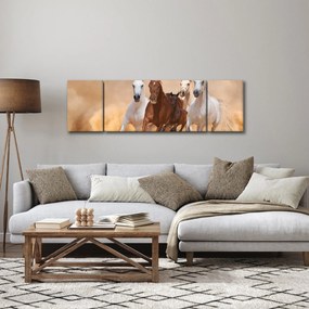 Obraz - Stado koni (170x50 cm)