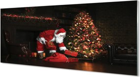 Panel szklany do Kuchni Święty Mikołaj przy Choince