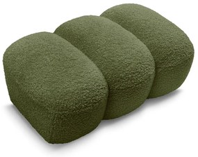 Zielony podnóżek z materiału bouclé Hippolyte – Bobochic Paris