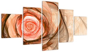 Obraz - Róża w artystycznym duchu (125x70 cm)