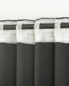 Zasłona BASIC na taśmie marszczącej 140x260cm czarny 1 szt.