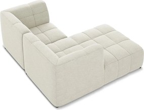 Beżowy narożnik z materiału bouclé (lewostronny/z szezlongiem) Aloha – Makamii