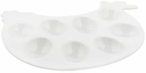 Florina Porcelanowy talerz na jajka Kurka, 26,5 x 20,5 x 2 cm