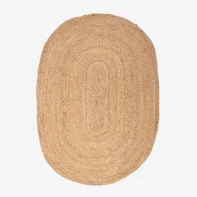 Owalny Dywan 100x140 Cm Z Juty Tempo Yute - Sklum