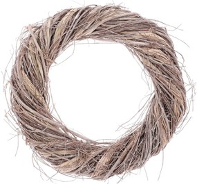 Wianek z wikliny, szaro-brązowy, średnica 30 cm