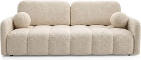 Sofa ZEN Rozkładana Dwuosobowa Beżowa Boucle Japandi