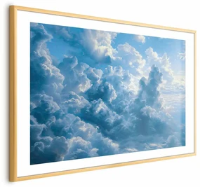 Plakat Ocean w powietrzu 60x40 cm z ramą złotą z marginesem ARTGEIST B