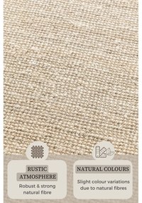Kremowy chodnik z juty 80x200 cm Bouclé – Hanse Home
