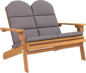Drewniana ławka ogrodowa w stylu adirondack szary T0-P03