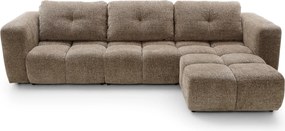 Masseno Narożnik ARTE z funkcją spania i pojemnikiem na pościel Narozniki L, Rozkładana sofa - Brązowy, BELLO 10