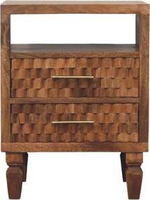 Artisan Furniture Lite drewno Szafka Nocna Arno w Odcieniu Złotego Tiku