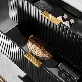 Szafka wisząca podumywalkowa czarna mat 80 x 46 cm ASTROS Black