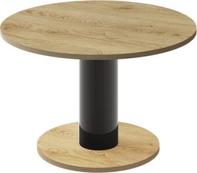 Okrągła ława do salonu Solo Mini 80 dąb