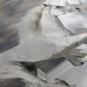 Obraz - Białe konie zimą (170x50 cm)