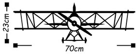 Czarna dekoracja ścienna Wallity Plane