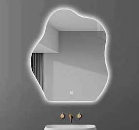 LUSTRO CHMURKA LED 50x70 M-563 WŁĄCZNIK DOTYKOWY  ŁAZIENKOWE Z PODŚWIETLENIEM