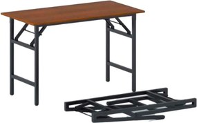 Stół konferencyjny FAST READY, 120x60 cm, czarna podstawa, czereśnia