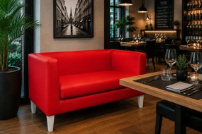 Sofa Monaco : Kolor nogi - Biała, Kolor tkaniny - EKO-SKÓRA - 15D, Typ tkaniny - Eko-skóra , Wysokość nogi - 20 cm